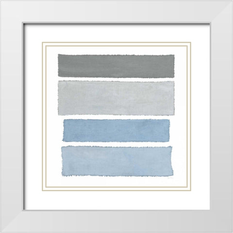 Painted Weaving I on White Sq White Modern Wood Framed Art Print with Double Matting by Rhue, Piper