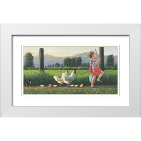 Fearless Leader White Modern Wood Framed Art Print with Double Matting by Wiens, James