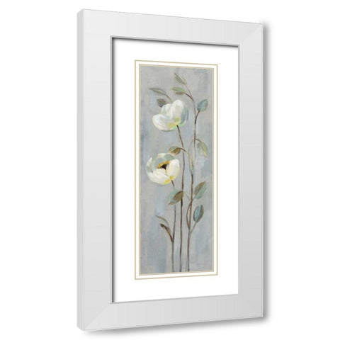 Neutral Branches II on Gray White Modern Wood Framed Art Print with Double Matting by Vassileva, Silvia