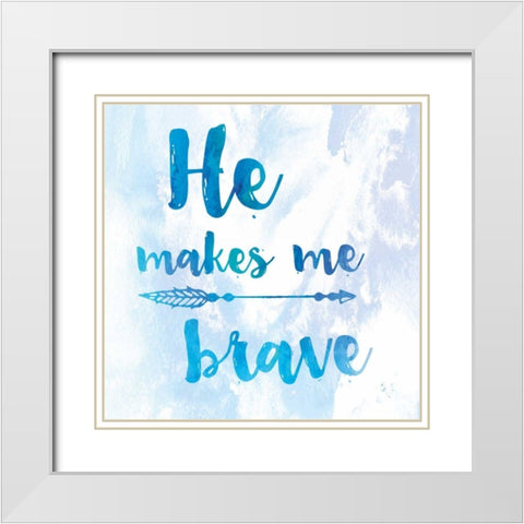 Words of Faith III White Modern Wood Framed Art Print with Double Matting by Adams, Sarah