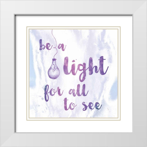 Words of Faith IV White Modern Wood Framed Art Print with Double Matting by Adams, Sarah