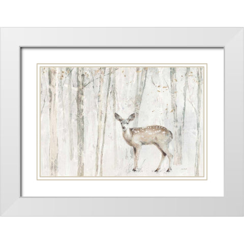 A Woodland Walk VII White Modern Wood Framed Art Print with Double Matting by Audit, Lisa