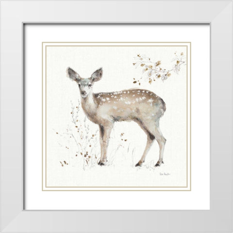 A Woodland Walk IX White Modern Wood Framed Art Print with Double Matting by Audit, Lisa
