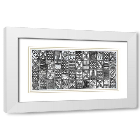 Patterns of the Amazon I BW White Modern Wood Framed Art Print with Double Matting by Lovell, Kathrine