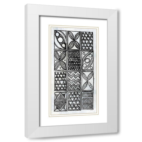 Patterns of the Amazon III BW White Modern Wood Framed Art Print with Double Matting by Lovell, Kathrine