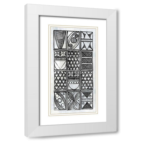 Patterns of the Amazon IV BW White Modern Wood Framed Art Print with Double Matting by Lovell, Kathrine