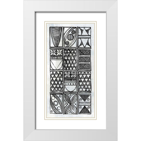 Patterns of the Amazon IV BW White Modern Wood Framed Art Print with Double Matting by Lovell, Kathrine