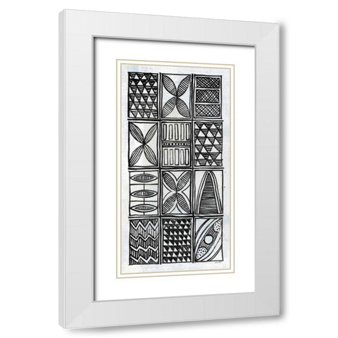 Patterns of the Amazon V BW White Modern Wood Framed Art Print with Double Matting by Lovell, Kathrine