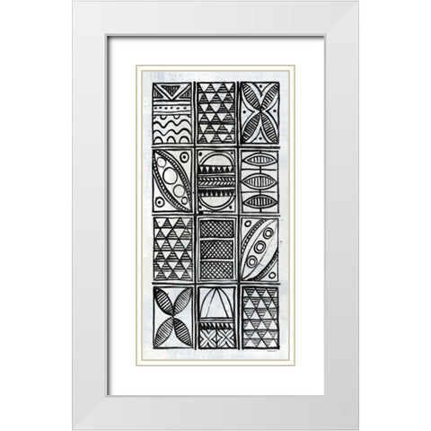 Patterns of the Amazon VI BW White Modern Wood Framed Art Print with Double Matting by Lovell, Kathrine