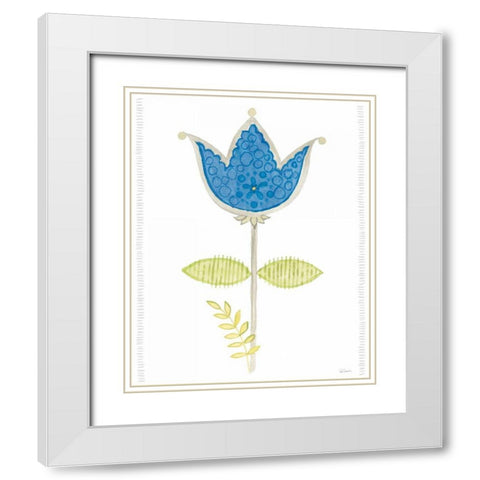 Hygge Flowers I White Modern Wood Framed Art Print with Double Matting by Schlabach, Sue