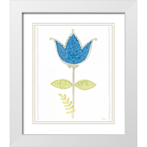 Hygge Flowers I White Modern Wood Framed Art Print with Double Matting by Schlabach, Sue