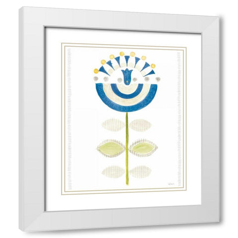 Hygge Flowers III White Modern Wood Framed Art Print with Double Matting by Schlabach, Sue