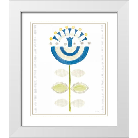 Hygge Flowers III White Modern Wood Framed Art Print with Double Matting by Schlabach, Sue