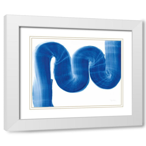 S Curve White Modern Wood Framed Art Print with Double Matting by Rhue, Piper