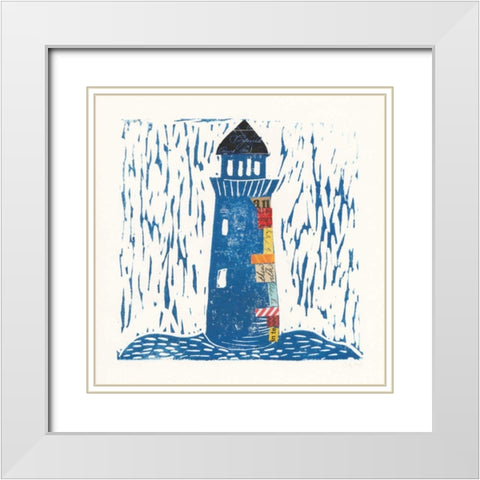 Nautical Collage II White Modern Wood Framed Art Print with Double Matting by Prahl, Courtney