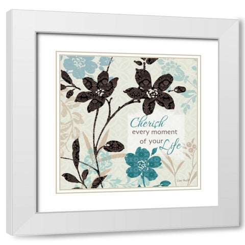 Botanical Touch Quote I White Modern Wood Framed Art Print with Double Matting by Audit, Lisa