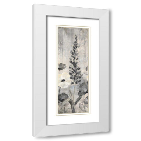 Crystal Raindrops Panel IV BW White Modern Wood Framed Art Print with Double Matting by Vassileva, Silvia