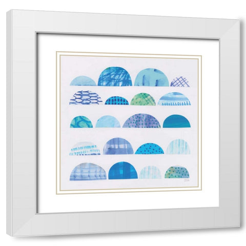 Half Moon Abstract I White Modern Wood Framed Art Print with Double Matting by Averinos, Melissa