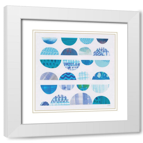 Half Moon Abstract II White Modern Wood Framed Art Print with Double Matting by Averinos, Melissa