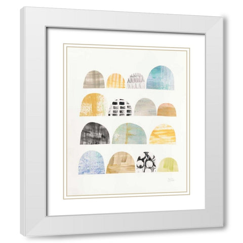 Mod Neutrals IV White Modern Wood Framed Art Print with Double Matting by Averinos, Melissa