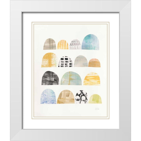 Mod Neutrals IV White Modern Wood Framed Art Print with Double Matting by Averinos, Melissa