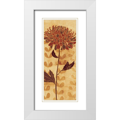 Sarahs Garden I White Modern Wood Framed Art Print with Double Matting by Adams, Sarah