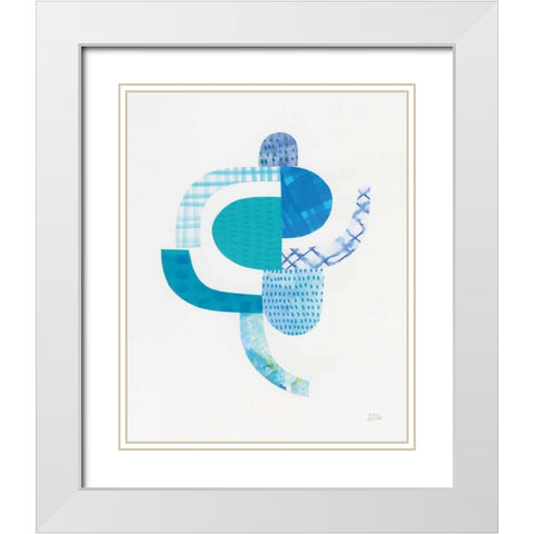 Fragments I White Modern Wood Framed Art Print with Double Matting by Averinos, Melissa