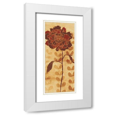 Sarahs Garden II White Modern Wood Framed Art Print with Double Matting by Adams, Sarah
