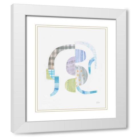 Fragments V White Modern Wood Framed Art Print with Double Matting by Averinos, Melissa
