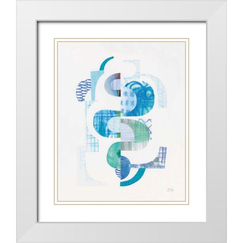 Fragments VI White Modern Wood Framed Art Print with Double Matting by Averinos, Melissa