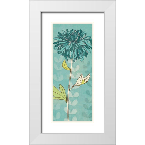 Sarahs Garden in Blue I White Modern Wood Framed Art Print with Double Matting by Adams, Sarah