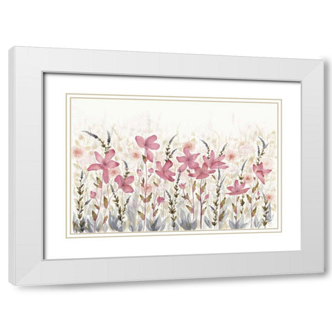 Watercolor Garden Light White Modern Wood Framed Art Print with Double Matting by DeNeige, Elyse