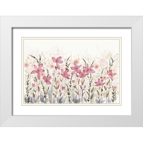 Watercolor Garden Light White Modern Wood Framed Art Print with Double Matting by DeNeige, Elyse