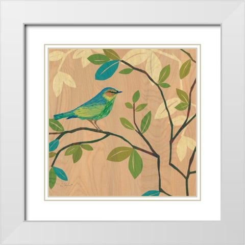 Songbird III White Modern Wood Framed Art Print with Double Matting by D Salusti