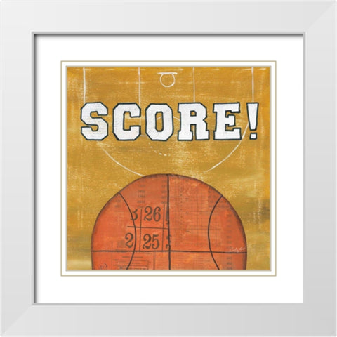 On the Field II Score White Modern Wood Framed Art Print with Double Matting by Prahl, Courtney