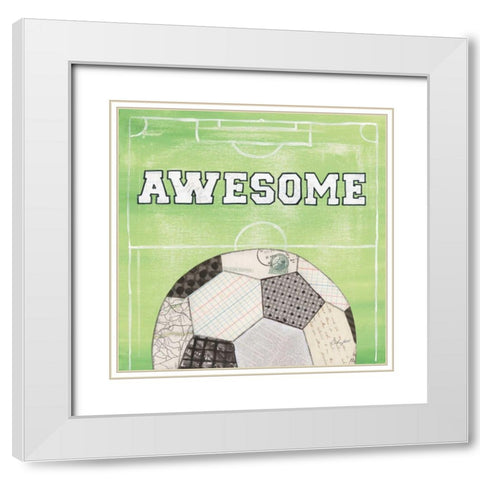 On the Field IV Awesome White Modern Wood Framed Art Print with Double Matting by Prahl, Courtney