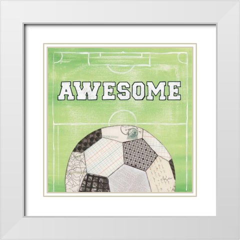 On the Field IV Awesome White Modern Wood Framed Art Print with Double Matting by Prahl, Courtney
