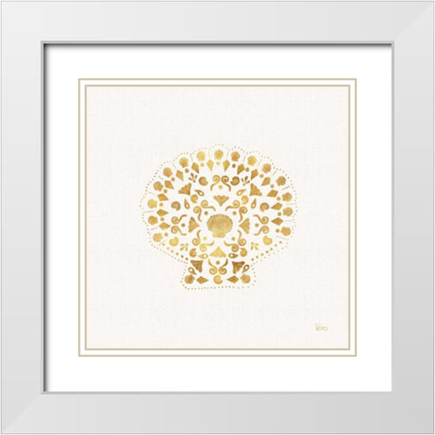 Sea Charms III no Words White Modern Wood Framed Art Print with Double Matting by Charron, Veronique