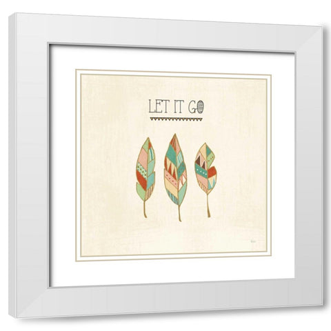 Southwest Geo VI White Modern Wood Framed Art Print with Double Matting by Charron, Veronique