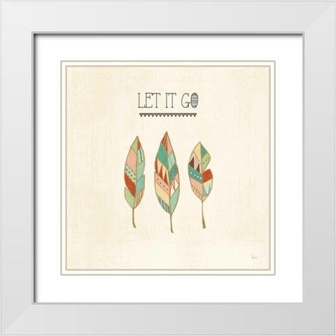 Southwest Geo VI White Modern Wood Framed Art Print with Double Matting by Charron, Veronique