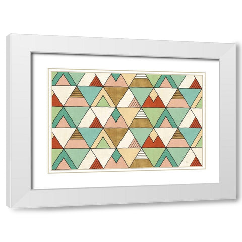 Southwest Geo X White Modern Wood Framed Art Print with Double Matting by Charron, Veronique