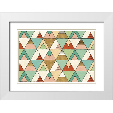 Southwest Geo X White Modern Wood Framed Art Print with Double Matting by Charron, Veronique