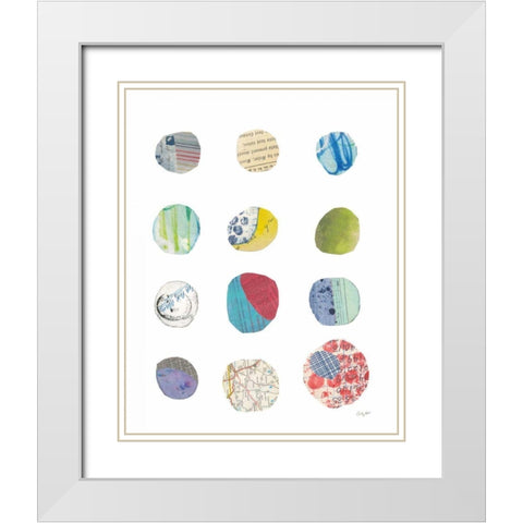 Geometric Collage III White Modern Wood Framed Art Print with Double Matting by Prahl, Courtney