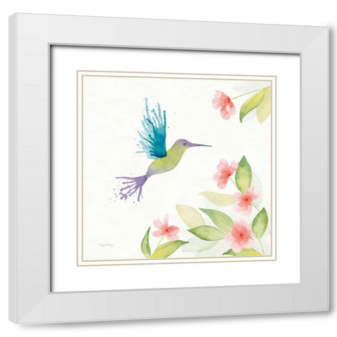 Flit III White Modern Wood Framed Art Print with Double Matting by DeNeige, Elyse
