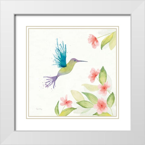 Flit III White Modern Wood Framed Art Print with Double Matting by DeNeige, Elyse