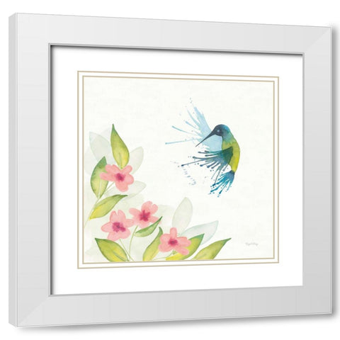 Flit IV White Modern Wood Framed Art Print with Double Matting by DeNeige, Elyse