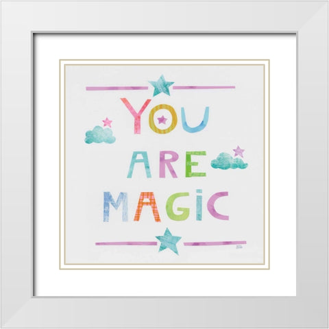 Unicorn Magic V Sq Clouds White Modern Wood Framed Art Print with Double Matting by Averinos, Melissa