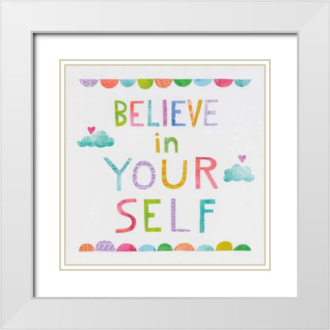 Unicorn Magic VI Clouds White Modern Wood Framed Art Print with Double Matting by Averinos, Melissa