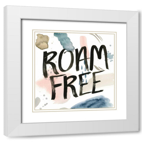 April Showers Inspiration II White Modern Wood Framed Art Print with Double Matting by Marshall, Laura