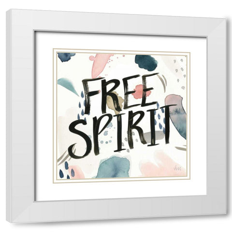 April Showers Inspiration III White Modern Wood Framed Art Print with Double Matting by Marshall, Laura